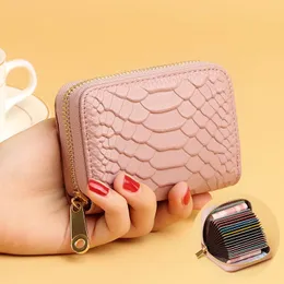 A multi-card wallet card bag bank card driver's Licence storage bag leather coin wallet crocodile skin lines look luxurious atmosphere