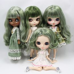 Dolls ICY DBS Blyth Custom Doll No.BL4299/136 Green mix White hair 1/6 bjd ob24 anime 230426