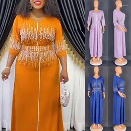 Ethnic Clothing African Wedding Dresses For Women Plus Size Turkey Diamonds Beaded Evening Party Long Maxi Dress Moroccan Muslim Africa