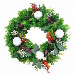 Decorative Flowers Autumn Leaf Wreath Gorgeous Colour Decoration Pendant Creative Home Door Ornaments Holiday