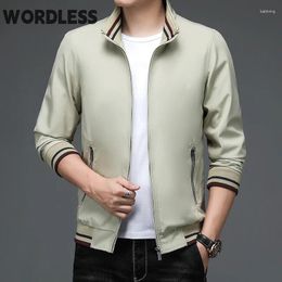 Men's Jackets Spring Autumn Bomber Casual Male Outwear Windbreaker Stand Collar Jacket Mens Baseball Slim Business Coats M-4XL