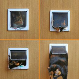 Cages Dog Cat Flap Door can control the direction of free entry and exit for Dog Cats Kitten Plastic Small Pet Gate Cat Dog Flap Doors