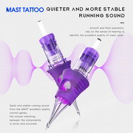 Tattoo Needles Mast Tattoo Cyber Cartridge Needles RL Disposable Sterilised Safety Makeup Permanent Machines Grips 20pcslot 230425