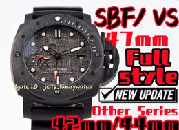 SBF / VS Luxury men's watch Pam1039 carbon Fibre , 47mm all series all styles, exclusive P90 movement, there are 42, 44mm other models, 316L fine steel