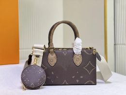 2-piece set Women handbags Designer pumpkin Shopping Bag Tote Wallet Shoulder Bag Cosmetic Handbags Small purses