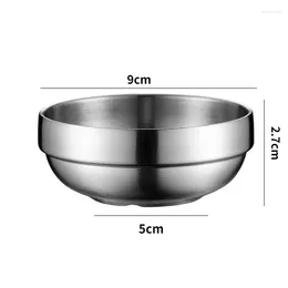 Plates 3pcs Cold Dishes Seasoning Soup Bowl Double Wall Household Rice Stainless Steel Kimchi Dish Restaurant Tableware