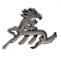 Brooches Chinese Style Simple Brooch Large Geometric Traditional Horse Character Retro Elegant Badge Suit Lapel Pin Clothing Accessories