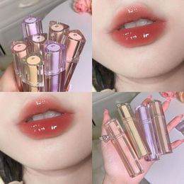 Lip Gloss Cappuvini Iced Tea Mirror Glaze Water Light Glass Jelly Triangle Transparent Tube Brightening