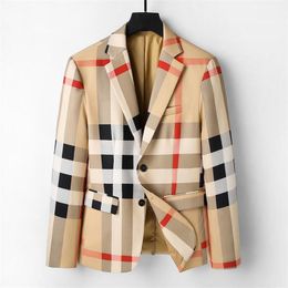 High Quality 2023 Designer Fashion Men's Suit Blazer Jacket Jacket Men's Coat Stylist Plaid Striped Long Sleeve Casual Party Wedding Suit Sport Style Jacket M-3XL