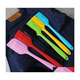 Cake Tools Wholesale 28Cm Sile Spata Batter Scraper Nonstick Rubber For Cooking Baking Heat Resistant Safe Dbc Drop Delivery Home Ga Dh0Dz