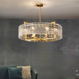 Pendant Lamps Simple Copper Chandelier Luxury Handmade Glass Lamp Elegant Appearance Fashion Joker For Living Room/dining Room/bedroom/hall