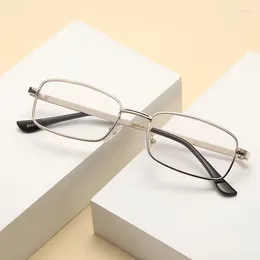 Sunglasses Fashion Reading Glasses With Men Women Lens Metal Full Frame Presbyopic Men's EyeGlasses Magnifying Eyewear 1.0-4.0