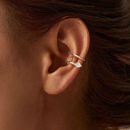 Ear Cuff IOGOU Cuff Earrings for Women 925 Sterling Silver 0.6cttw Pear Cut D Ear Clips Earrings Accessories Fine Jewellery Gift 230425