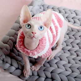 Clothing Cat Clothes Winter Warm Handmade Soft Cats Knitted Sweater Jumper Sphynx Cat Hoodies Pullover Sphinx Kitten Clothes Cat Supplies