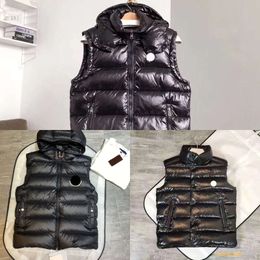 Designer winter womens down jacket vest hooded down mens vest europe and american style vests tops quality brand parkas fashion hombre size 1--5