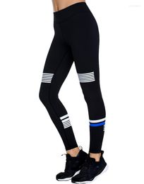 Active Pants Sexy Training Women's Sports Yoga Stripe Leggings Elastic Gym Fitness Workout Running Tights
