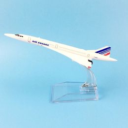 Aircraft Modle Aeroplane Model 16cm Air France Concorde Aircraft Model Diecast Metal Plane Aeroplanes 1 400 Plane Toy Gift 230426