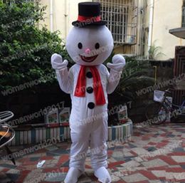 Halloween Snowman Mascot Costume Simulation Cartoon Character Outfits Suit Adults Size Outfit Unisex Birthday Christmas Carnival Fancy Dress