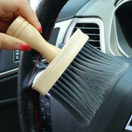 Wooden Car Cleaning Dust Removal Brush Centre Console Air Outlet Gaps Detailing Accessories