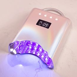 Nail Dryers Pro Cordless 78W UV LED Lamp Manicure Rechargeable Battery Dryer For Curing Gel Polish Light Wireless LEDs 231123