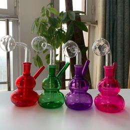 4 inch gourd Glass water pipe bubble oil burner hookah dab rig bongs