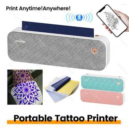 Tattoo Printer Wireless Mini Rechargeable Built-in Battery Stencil Machine Supporte Phone APP Windows System