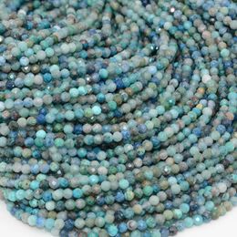 Loose Gemstones Natural Simple Quality Chrysocolla Faceted Round Beads 3.3mm