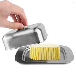 Plates Freshness Sealing Butter Dish Bpa Free Stainless Steel With Lid Storage Box For Bread Home