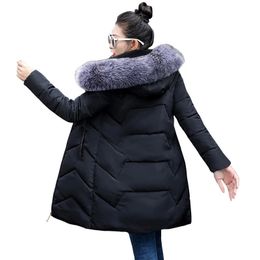 Parkas femininas para baixo 5xl 6xl tamanho grande casaco de inverno feminino grande pele com capuz feminino jaqueta fina para quente longo 231124