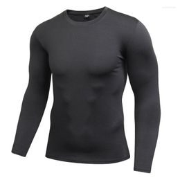 Men's T Shirts Fast Quick Dry Sweat Black Red Compression Long Sleeves Physical Layer Male Casual Shirt Tops Men Tees Exercise