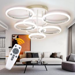 Pendant Lamps Modern LED Chandelier Living Room Dining Ceiling Kitchen Hanging Lights Fixture Dimmable Indoor Lamp Home Decor Lustre