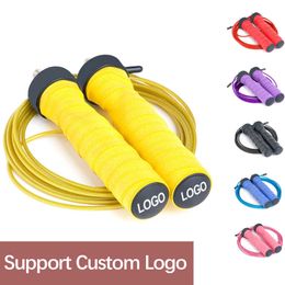 Jump Ropes Heavy Speed Skipping Rope Crossfit Adjustable Wire Jump Rope with Extra Cable Ball Bearings Anti-Slip Handle Home Exercise Slim P230425