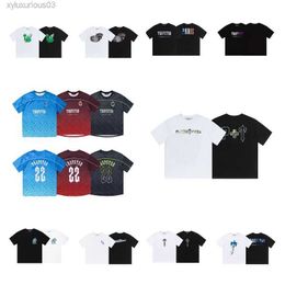 50 Styles Men's T-shirts Trapstar t Shirt Designer Shirts Jersey Print Letter Luxury Rainbow Color Summer Sports Fashion Cotton Cord Short Sleeve