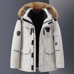 mens down parkas winter down jacket mens korean version trendy work clothes mens down jacket couple goose cotton jacket men