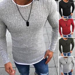 Men's T Shirts Winter Warm Cotton Round Neck Pullover Jumper Sweater Tops