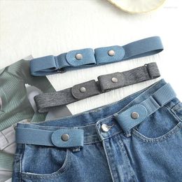 Belts Buckle-Free For Women Men Jean Pants Dress No Buckle Adjustable Stretch Elastic Waist Band Invisible Belt Designer