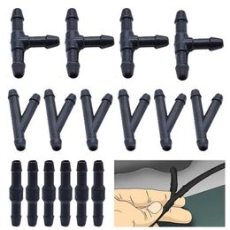 18pcs Car Wiper Spray Pipe Joint T Y I Shaped Windshield Washer Nozzle Cleaning Water Hose Tube Accessories