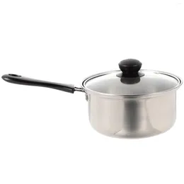 Pans Stainless Steel Pot Soup Kitchen Stock Chocolate Melting Deep Skillet Nonstick Lid Saucepans Lids Stew Skillets