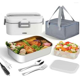 Dinnerware Sets 2 In 1 Electric Lunch Box Portable Warmer Heating Plug Uk Fork Eu Keeping Bag With Us Spoon And F5d2
