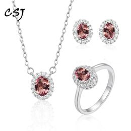 Wedding Jewelry Sets CSJ Real 925 Silver Zultanite Stone Change Color for Women Lady Engagement Birthday Gift 231124