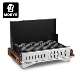 BBQ Grills MOEYE Camping Barbecue Grill Outdoor Portable Foldable Garden Picnic Charcoal 231124