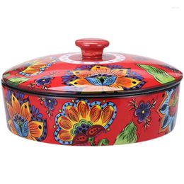 Plates Y Bohemian Ceramic Candy Box Snack Storage High-End Living Room Year Home Dried Fruit