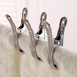 Hooks 5/6/20 Stainless Steel Towel Clip Large Beach Clips Plastic Clothespins Clothes Pegs Hanger Clamp