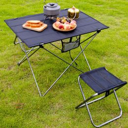 Camp Furniture Portable Outdoor Camping Folding Table Aluminum Alloy Ultralight Chair Barbecue Picnic Tables Chairs