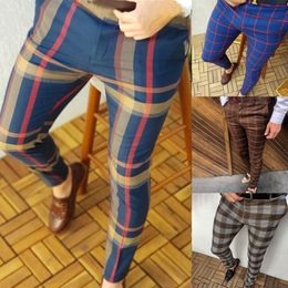 Men's Pants Great Suit Pants Plaid Wearresistant Handsome Comfortable Spring Trousers 230425