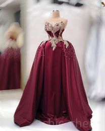 April Aso Ebi Bury A Line Prom Lace Crystals Beaded Evening Formal Party Second Reception Birthday Engagement Gowns Dress Robe De Soiree ZJ