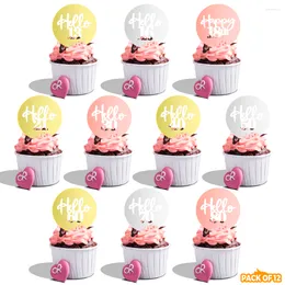 Festive Supplies Pack Of 12 Pcs Happy Birthday Hello 13th 16th 18th 21th 30th 40th 50th 60th 70th 80th Acrylic Cupcakes Decoration