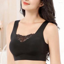 Yoga Outfit Oversized Sports Bra Tube Top Anti-glare Anti-slip Women's Sleep Underwear No Steel Ring Seamless Anti-exhaust