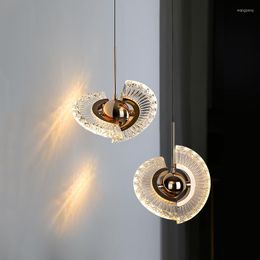 Pendant Lamps Light Living Room Bedroom Bedside Dining Rotating LED Lighting Personality Bar Table Single Head Chandelier