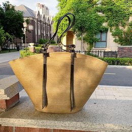 Evening Bags Luxury Designer Women's Handmade Straw Bag Large Capacity Bohemian Travel Tote Summer Beach Seaside Holiday Female 2023